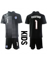 Anglie Jordan Pickford #1 Brankářské Domácí dres pro děti MS 2022 Krátký Rukáv (+ trenýrky)